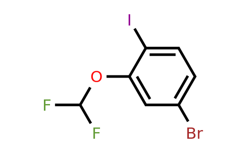 1000575-32-5 | 4-Bromo-2-(difluoromethoxy)-1-iodobenzene
