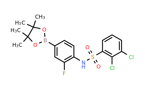 1002358-24-8 | 2,3-Dichloro-N-(2-fluoro-4-(4,4,5,5-tetramethyl-1,3,2-dioxaborolan-2-yl)phenyl)benzenesulfonamide
