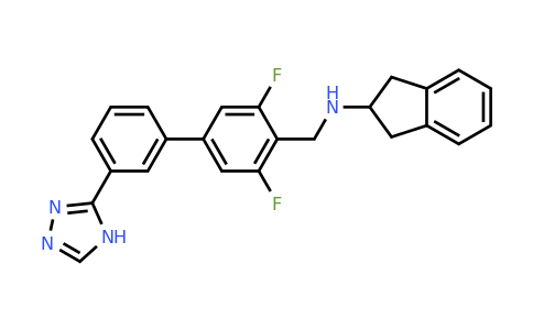 1007573-18-3 | N-((3,5-difluoro-3'-(1h-1,2,4-triazol-5-yl)-[1,1'-biphenyl]-4-yl)methyl)-2,3-dihydro-1H-inden-2-amine
