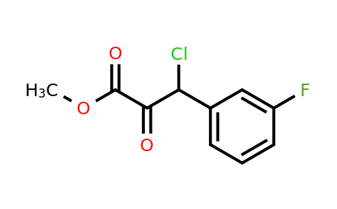 1007874-03-4 | Methyl 3-chloro-3-(3-fluorophenyl)-2-oxopropanoate