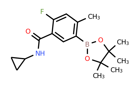 1019918-80-9 | N-Cyclopropyl-2-fluoro-4-methyl-5-(4,4,5,5-tetramethyl-1,3,2-dioxaborolan-2-yl)benzamide