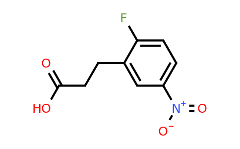 1021389-14-9 | 2-Fluoro-5-nitrophenylpropanoic acid