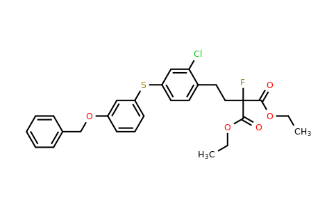 2-{2-[4-(3-Benzyloxy-phenylsulfanyl)-2-chloro-phenyl]-ethyl}-2-fluoro-malonic acid diethyl ester