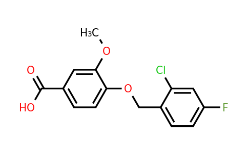 1041547-92-5 | 4-((2-Chloro-4-fluorobenzyl)oxy)-3-methoxybenzoic acid