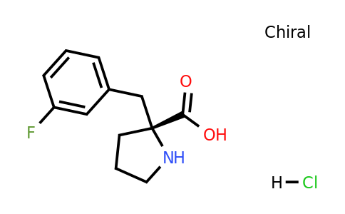 1049740-20-6 | (R)-2-(3-Fluorobenzyl)pyrrolidine-2-carboxylic acid hydrochloride