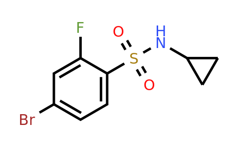 1055995-89-5 | 4-Bromo-N-cyclopropyl-2-fluorobenzenesulfonamide