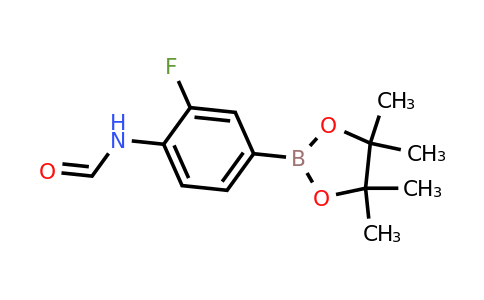 1105052-78-5 | N-(2-Fluoro-4-(4,4,5,5-tetramethyl-1,3,2-dioxaborolan-2-yl)phenyl)formamide
