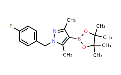 1126779-27-8 | 1-(4-Fluoro-benzyl)-3,5-dimethyl-4-(4,4,5,5-tetramethyl-[1,3,2]dioxaborolan-2-yl)-1h-pyrazole