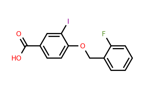 1131614-94-2 | 4-((2-Fluorobenzyl)oxy)-3-iodobenzoic acid