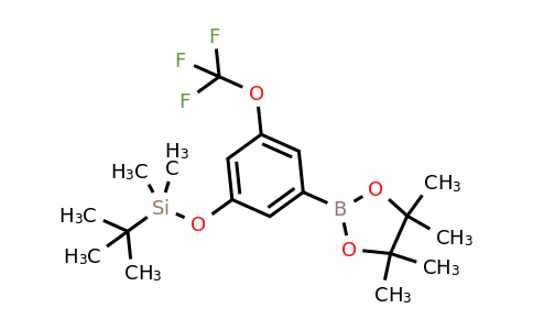 1150271-36-5 | tert-Butyldimethyl(3-(4,4,5,5-tetramethyl-1,3,2-dioxaborolan-2-yl)-5-(trifluoromethoxy)phenoxy)silane