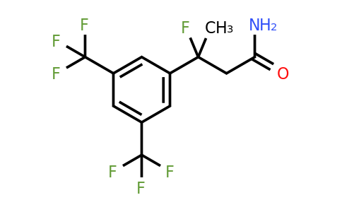 1163136-19-3 | 3-(3,5-Bis(trifluoromethyl)phenyl)-3-fluorobutanamide