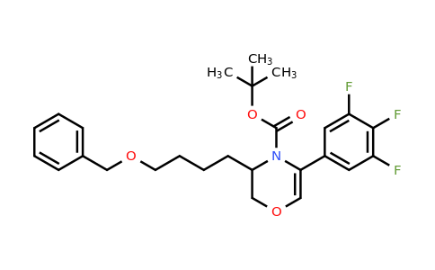 1166394-99-5 | tert-Butyl 3-(4-(benzyloxy)butyl)-5-(3,4,5-trifluorophenyl)-2H-1,4-oxazine-4(3H)-carboxylate