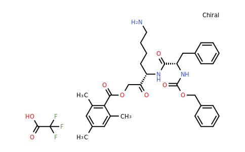 118253-05-7 | (S)-7-Amino-3-((S)-2-(((benzyloxy)carbonyl)amino)-3-phenylpropanamido)-2-oxoheptyl 2,4,6-trimethylbenzoate 2,2,2-trifluoroacetate