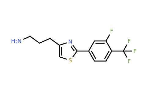 1186404-54-5 | 3-(2-(3-Fluoro-4-(trifluoromethyl)phenyl)thiazol-4-yl)propan-1-amine