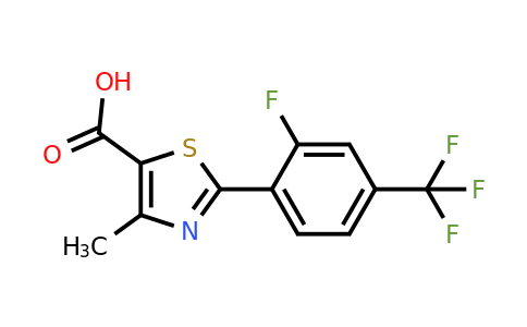 1186404-90-9 | 2-(2-Fluoro-4-(trifluoromethyl)phenyl)-4-methylthiazole-5-carboxylic acid