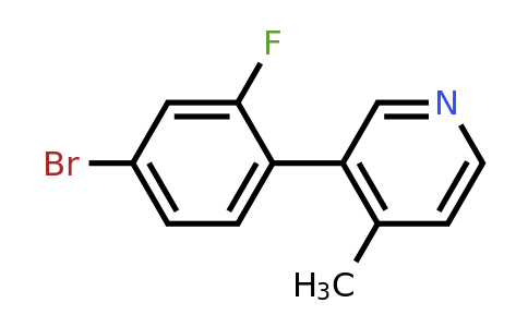 1187163-43-4 | 3-(4-Bromo-2-fluorophenyl)-4-methylpyridine