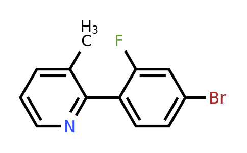 1187169-99-8 | 2-(4-Bromo-2-fluorophenyl)-3-methylpyridine