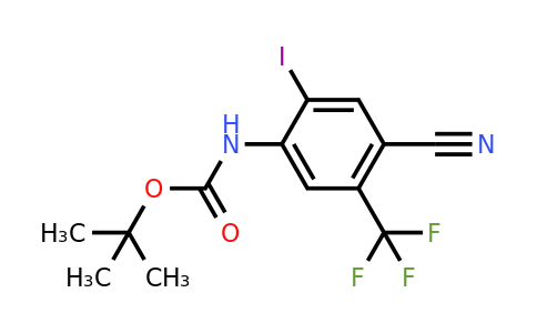 tert-Butyl (4-cyano-2-iodo-5-(trifluoromethyl)phenyl)carbamate