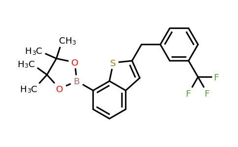 1207970-76-0 | 4,4,5,5-Tetramethyl-2-(2-(3-(trifluoromethyl)benzyl)benzo[b]thiophen-7-yl)-1,3,2-dioxaborolane