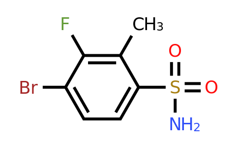 1208075-58-4 | 4-Bromo-3-fluoro-2-methylbenzenesulfonamide