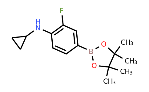 1220696-23-0 | N-Cyclopropyl-2-fluoro-4-(4,4,5,5-tetramethyl-1,3,2-dioxaborolan-2-yl)aniline