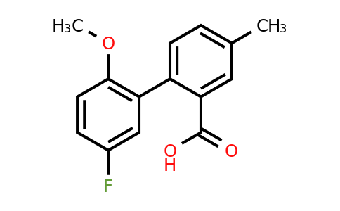 1225774-10-6 | 2-(5-Fluoro-2-methoxyphenyl)-5-methylbenzoic acid