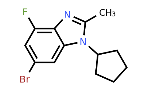6-Bromo-1-cyclopentyl-4-fluoro-2-methyl-1H-benzo[d]imidazole
