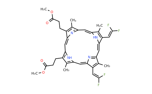 123279-53-8 | 7,12-Bis(2,2-Difluoroethenyl)-3,8,13,17-Tetramethyl-21H,23H-Porphine-2,18-Dipropanoic Acid Dimethyl Ester