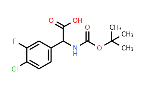 1236349-77-1 | 2-((tert-Butoxycarbonyl)amino)-2-(4-chloro-3-fluorophenyl)acetic acid