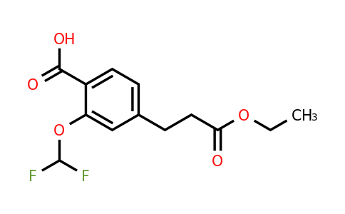 1237129-22-4 | 2-(Difluoromethoxy)-4-(3-ethoxy-3-oxopropyl)benzoic acid