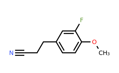 1249068-66-3 | 3-Fluoro-4-methoxyphenylpropanenitrile