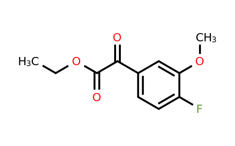 1256479-63-6 | Ethyl 2-(4-fluoro-3-methoxyphenyl)-2-oxoacetate