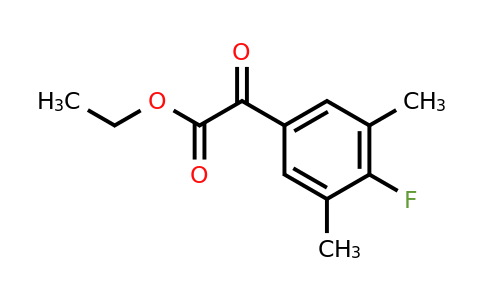 1256482-47-9 | Ethyl 2-(4-fluoro-3,5-dimethylphenyl)-2-oxoacetate