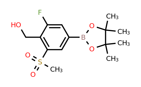 1256918-55-4 | (2-FLUORO-6-(METHYLSULFONYL)-4-(4,4,5,5-TETRAMETHYL-1,3,2-DIOXABOROLAN-2-YL)PHENYL)METHANOL