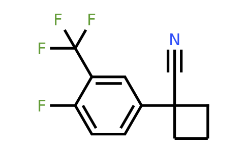 1260837-19-1 | 1-(4-Fluoro-3-(trifluoromethyl)phenyl)cyclobutanecarbonitrile
