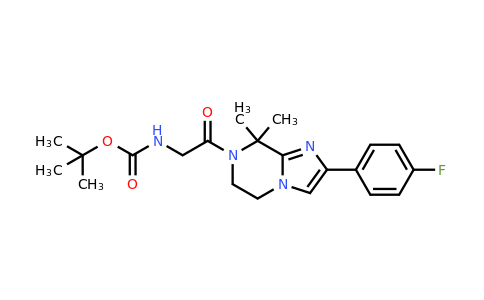 1261118-05-1 | tert-Butyl (2-(2-(4-fluorophenyl)-8,8-dimethyl-5,6-dihydroimidazo[1,2-a]pyrazin-7(8H)-yl)-2-oxoethyl)carbamate