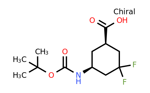 1261225-61-9 | (1R,5S)-rel-5-((tert-Butoxycarbonyl)amino)-3,3-difluorocyclohexanecarboxylic acid
