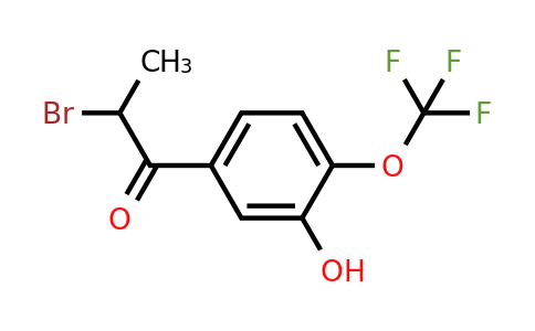 1261438-55-4 | 2-Bromo-3'-hydroxy-4'-(trifluoromethoxy)propiophenone