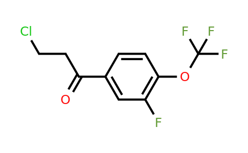1261441-53-5 | 3-Chloro-3'-fluoro-4'-(trifluoromethoxy)propiophenone