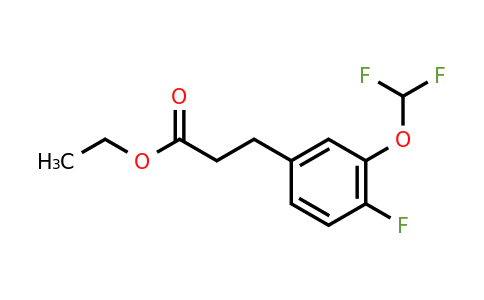 1261443-56-4 | Ethyl 3-(3'-(difluoromethoxy)-4'-fluorophenyl)propionate