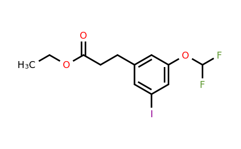 1261443-63-3 | Ethyl 3-(3'-(difluoromethoxy)-5'-iodophenyl)propionate