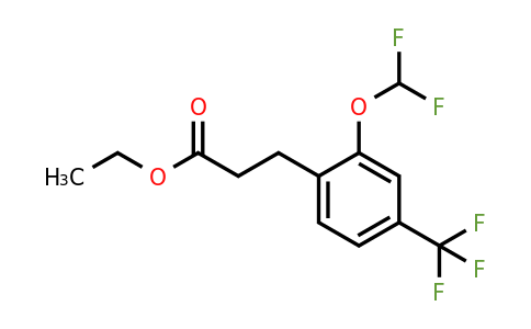 1261443-72-4 | Ethyl 3-(2'-(difluoromethoxy)-4'-(trifluoromethyl)phenyl)propionate