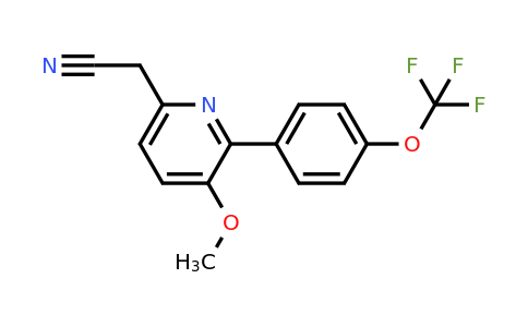 1261451-13-1 | 3-Methoxy-2-(4-(trifluoromethoxy)phenyl)pyridine-6-acetonitrile