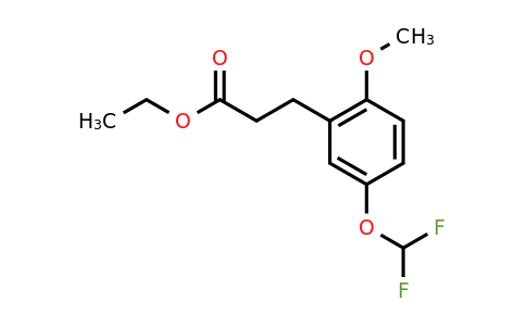 1261451-69-7 | Ethyl 3-(5'-(difluoromethoxy)-2'-methoxyphenyl)propionate