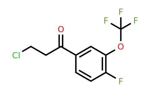 1261480-58-3 | 3-Chloro-4'-fluoro-3'-(trifluoromethoxy)propiophenone