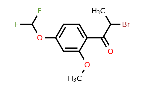 1261482-07-8 | 2-Bromo-2'-methoxy-4'-(difluoromethoxy)propiophenone