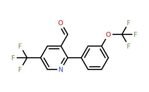 1261486-72-9 | 2-(3-(Trifluoromethoxy)phenyl)-5-(trifluoromethyl)nicotinaldehyde