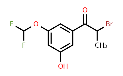 1261497-46-4 | 2-Bromo-3'-hydroxy-5'-(difluoromethoxy)propiophenone