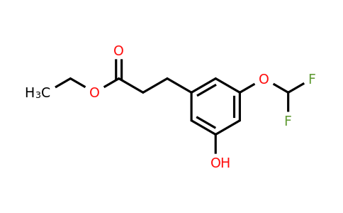 1261500-42-8 | Ethyl 3-(3'-(difluoromethoxy)-5'-hydroxyphenyl)propionate