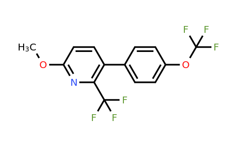 1261503-43-8 | 6-Methoxy-3-(4-(trifluoromethoxy)phenyl)-2-(trifluoromethyl)pyridine